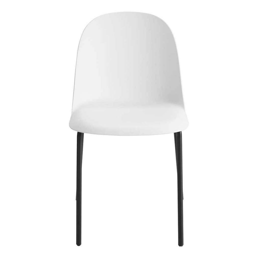 Stühle in Weiß und Schwarz Kunststoff und Metall (Set)