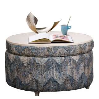 Sitzpouf mit Ethno-Muster Truhe