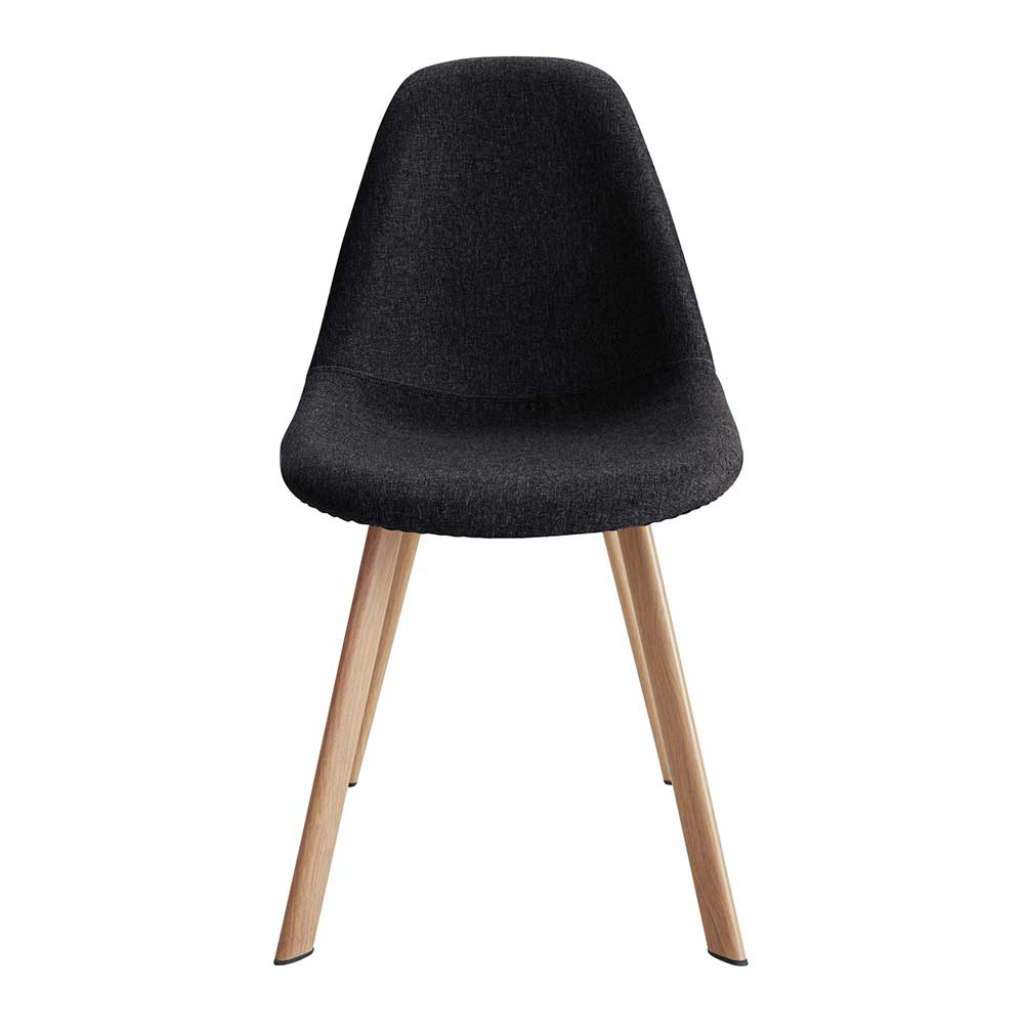 Esszimmer Stühle in Schwarz Webstoff Skandi Design (2er Set)