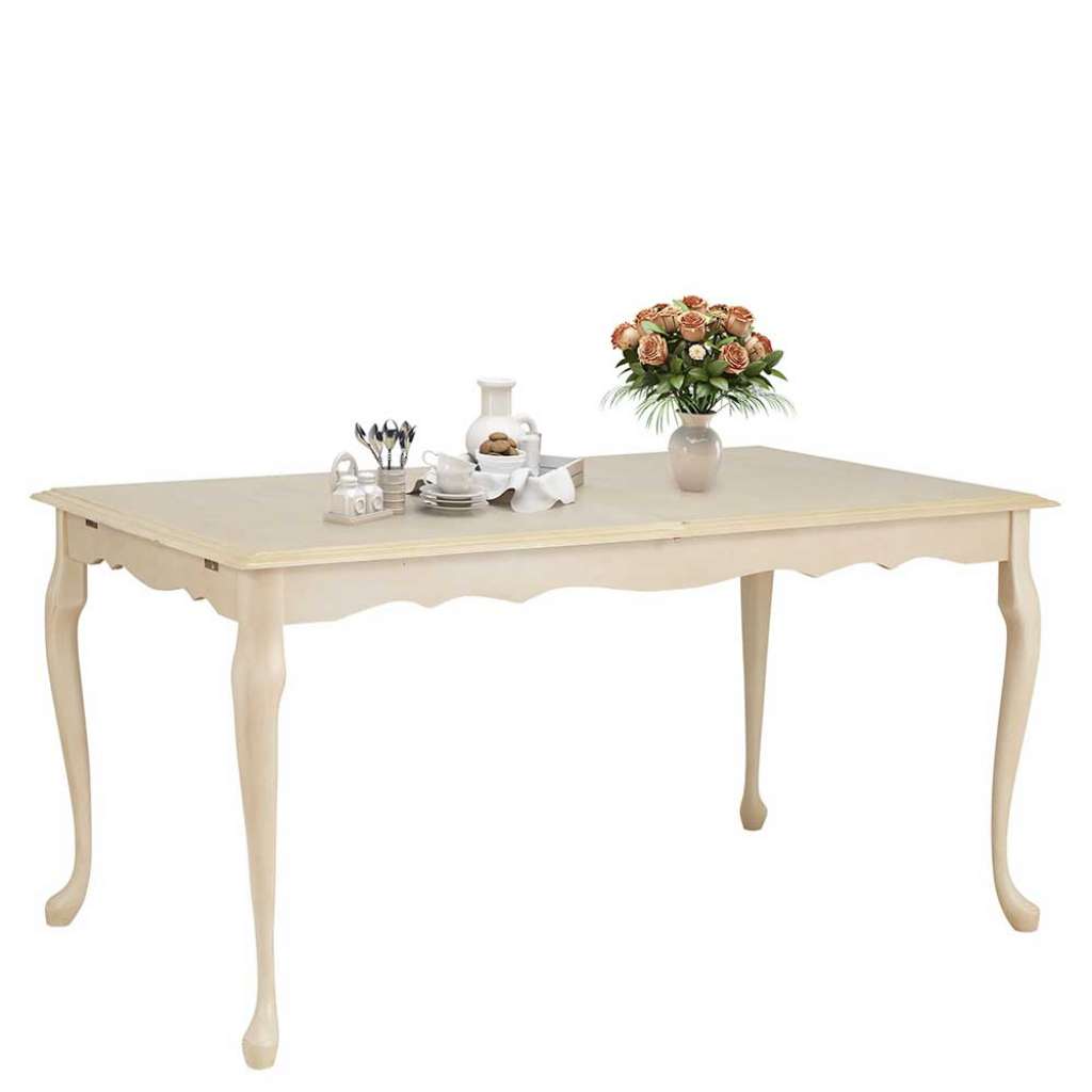 Küchentisch in Creme Weiß Vintage Look