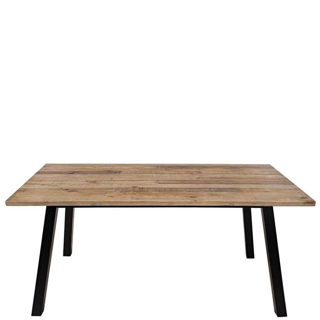 Esstisch aus Pinie Recyclingholz und Metall 170 cm breit