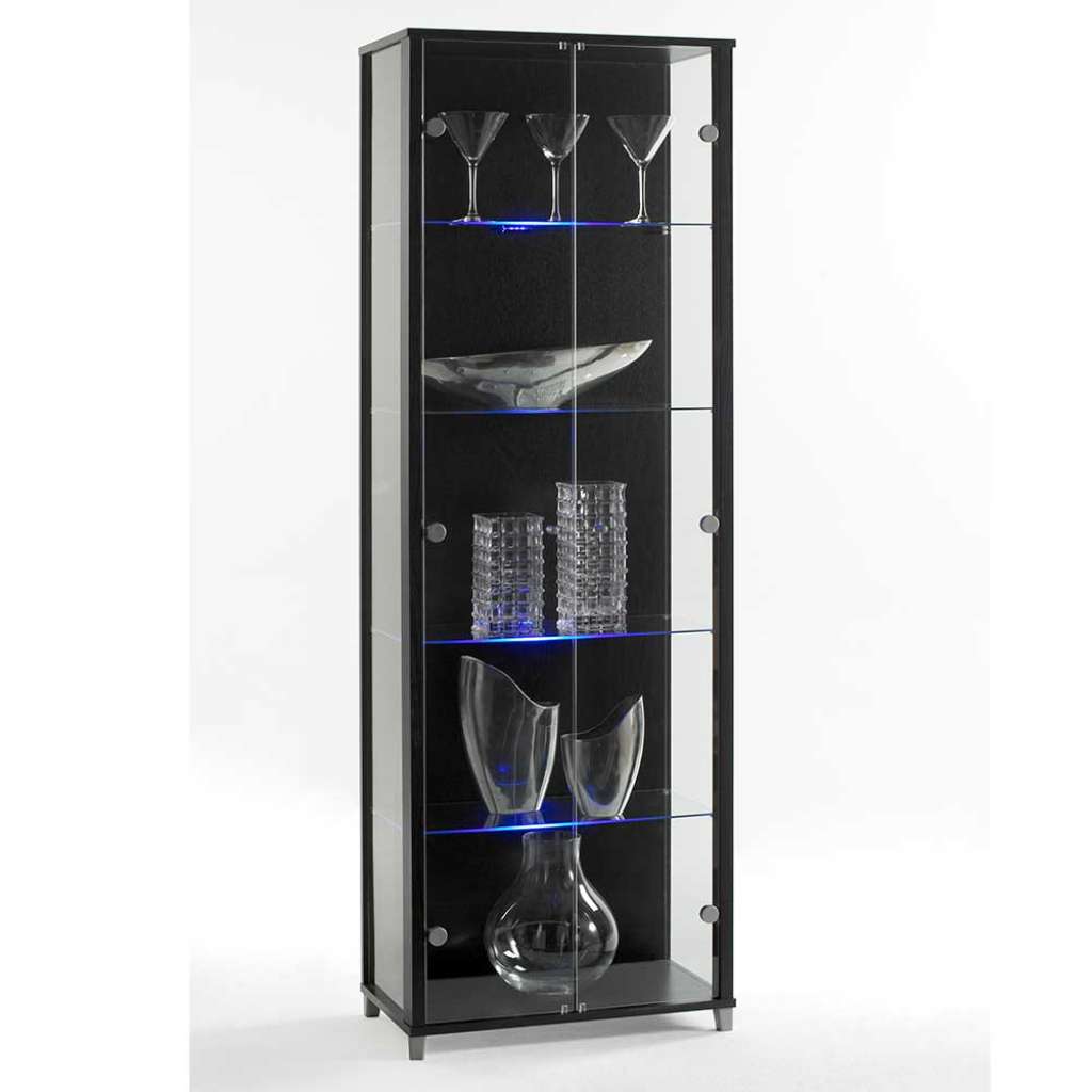 Standvitrine in Schwarz Made in Germany