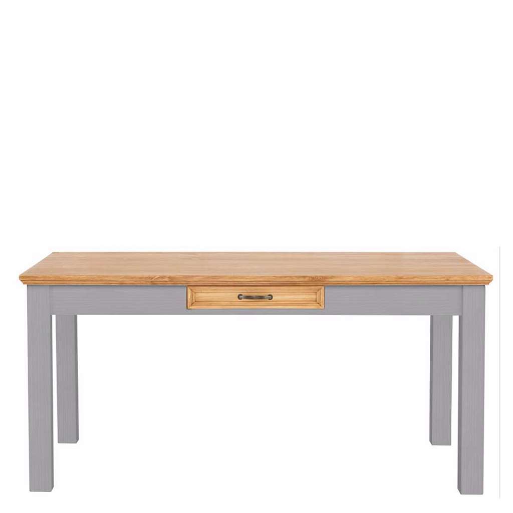 Esszimmertisch in Grau Kiefer massiv 160 cm breit
