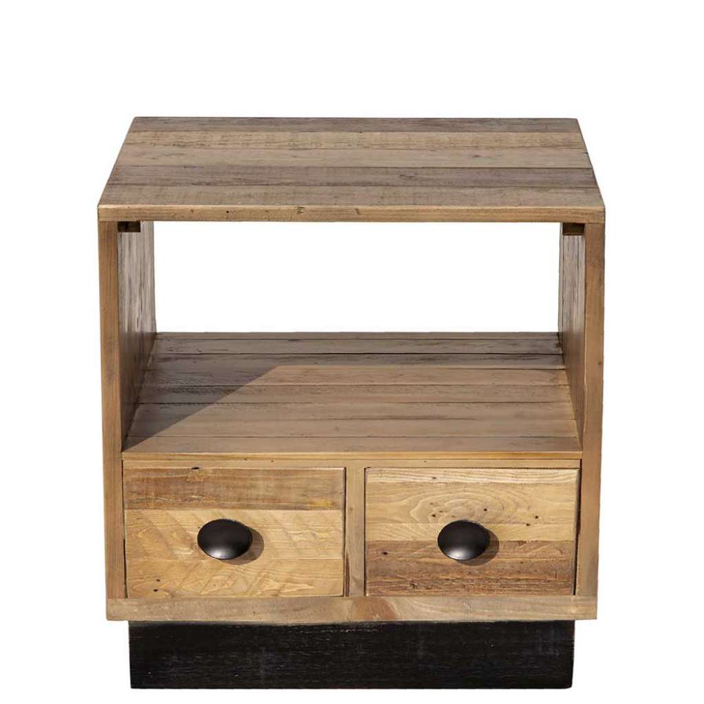 Schlafkommode aus Pinie Recyclingholz 45 cm breit