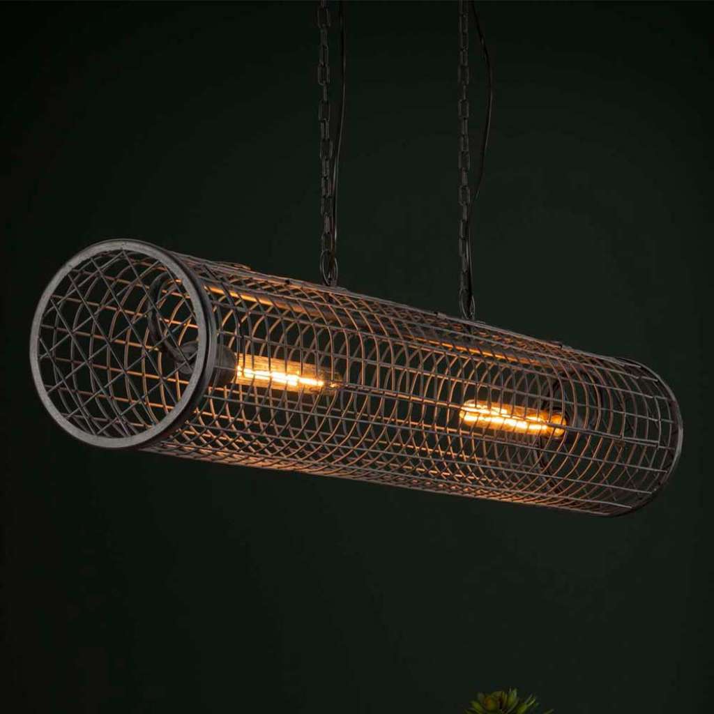 Hängelampe aus Metall 150 cm hoch
