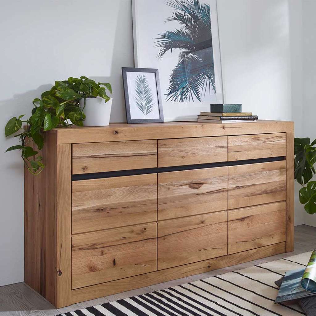 Massivholz Anrichte aus Wildeiche und Zerreiche 155 cm breit