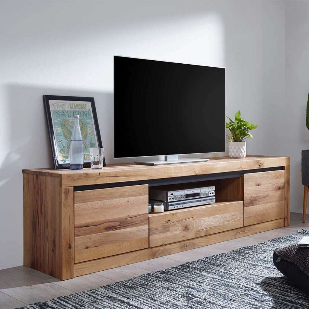 Fernsehschrank aus Wildeiche Massivholz Zerreiche Massivholz