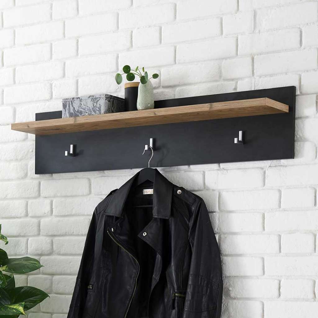 Hängegarderobe in Schwarz und Kastanienfarben Loft Design