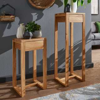 Blumenhocker aus Wildeiche Massivholz einer Schublade (2-teilig)