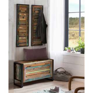 Garderobenprogramm in Bunt und Schwarz Shabby Chic Stil (3-teilig)