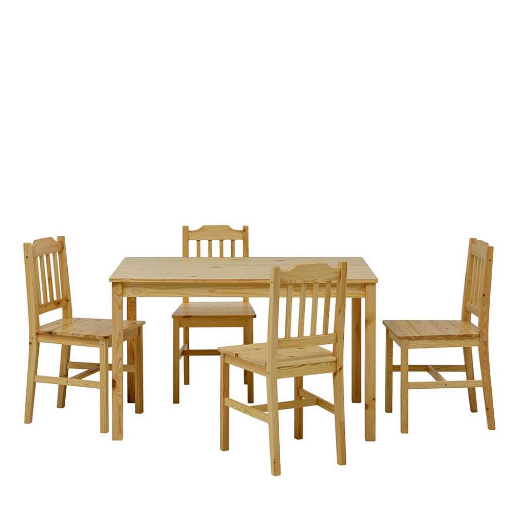 Esszimmergruppe aus Kiefer Massivholz Landhausstil (5-teilig)