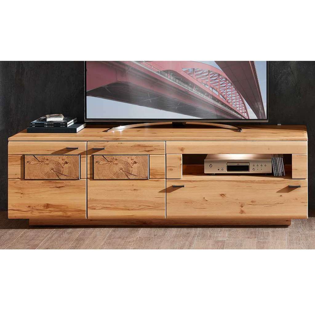 TV Lowboard in Kernbuchefarben 190 cm breit