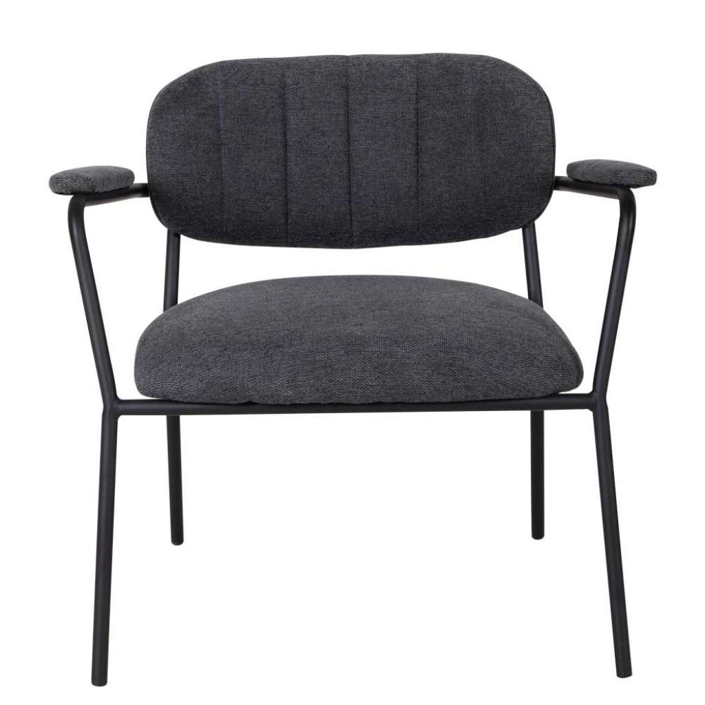 Einzelsessel in Dunkelgrau Webstoff Skandi Design
