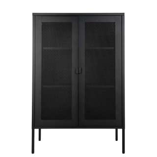 Wohnzimmervitrine 120 cm hoch Schwarz