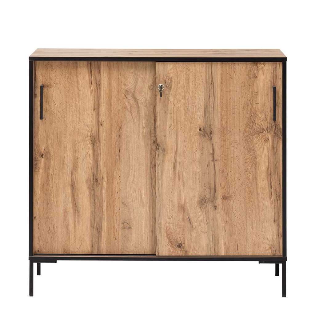 Büroschrank mit Schiebetüren abschließbar