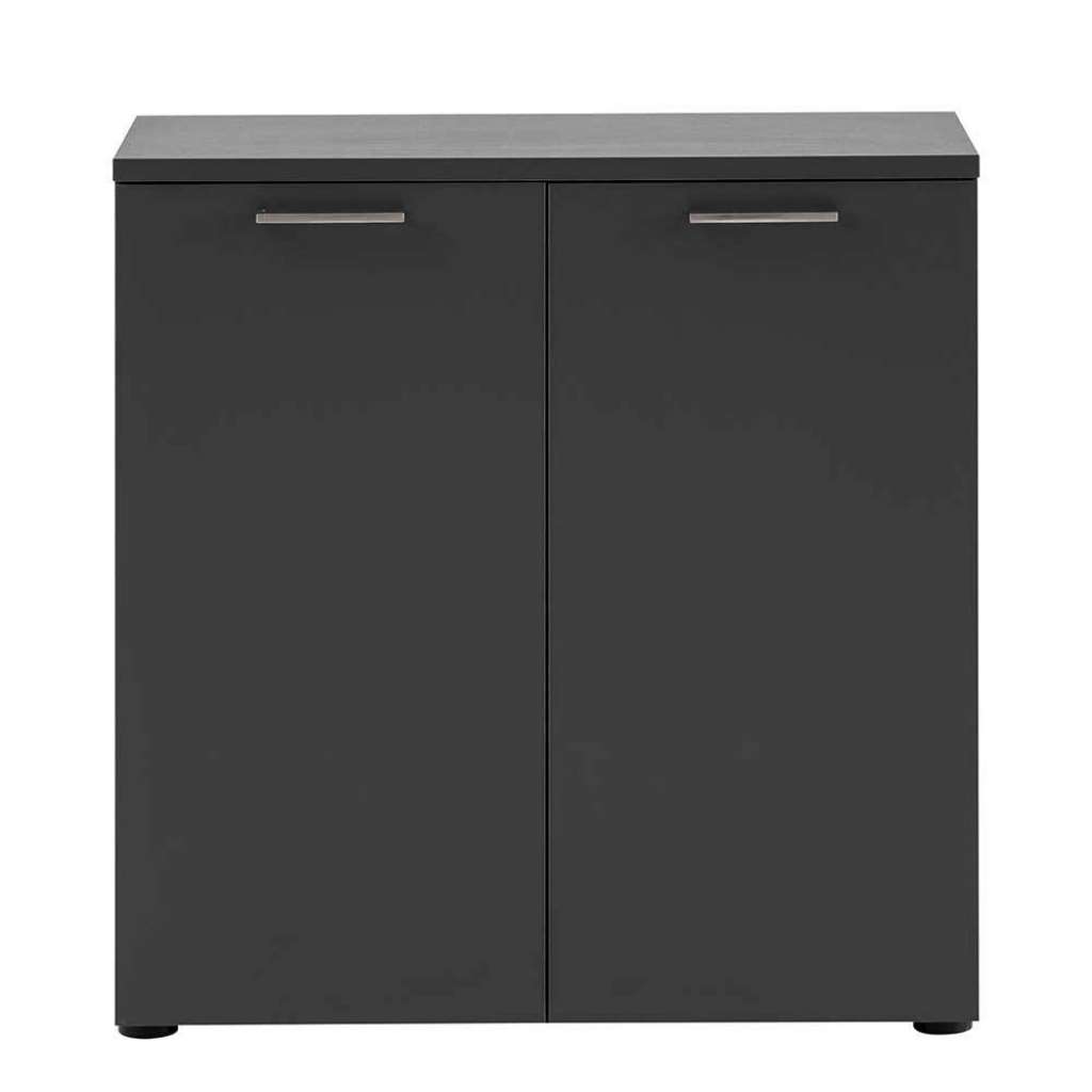 Ordnerschrank in Anthrazit Türen
