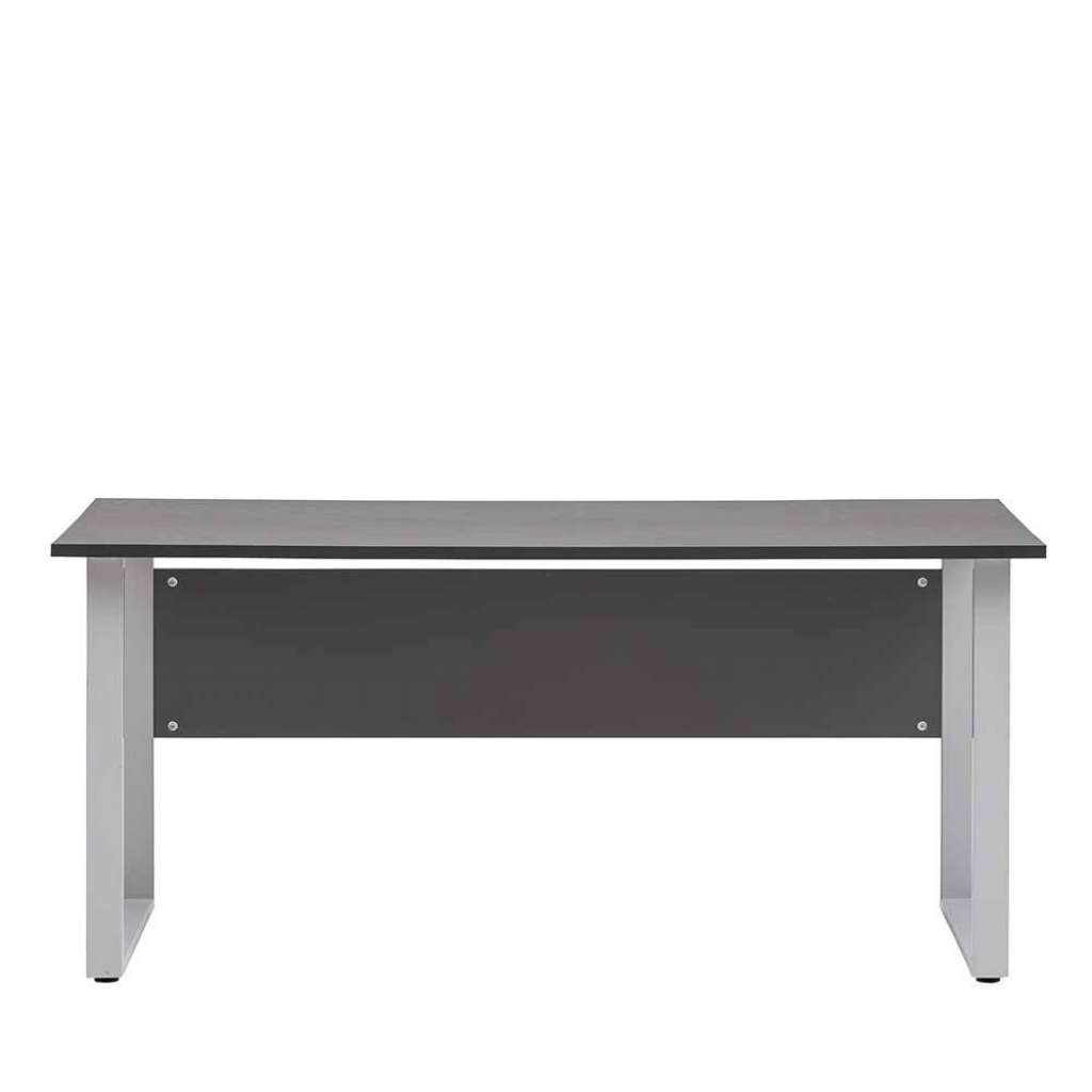 Schreibtisch in Anthrazit Bügelgestell