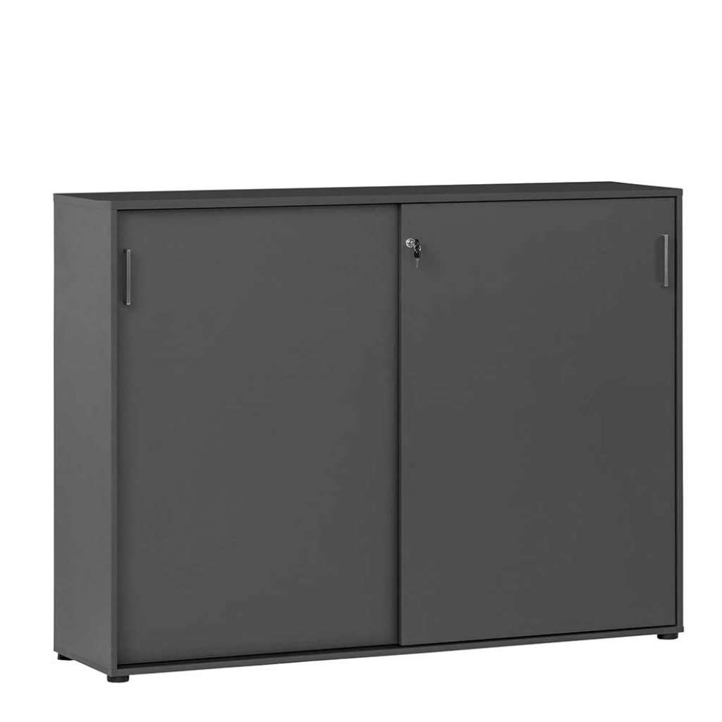 Schiebetüren Aktenschrank in Anthrazit abschließbar