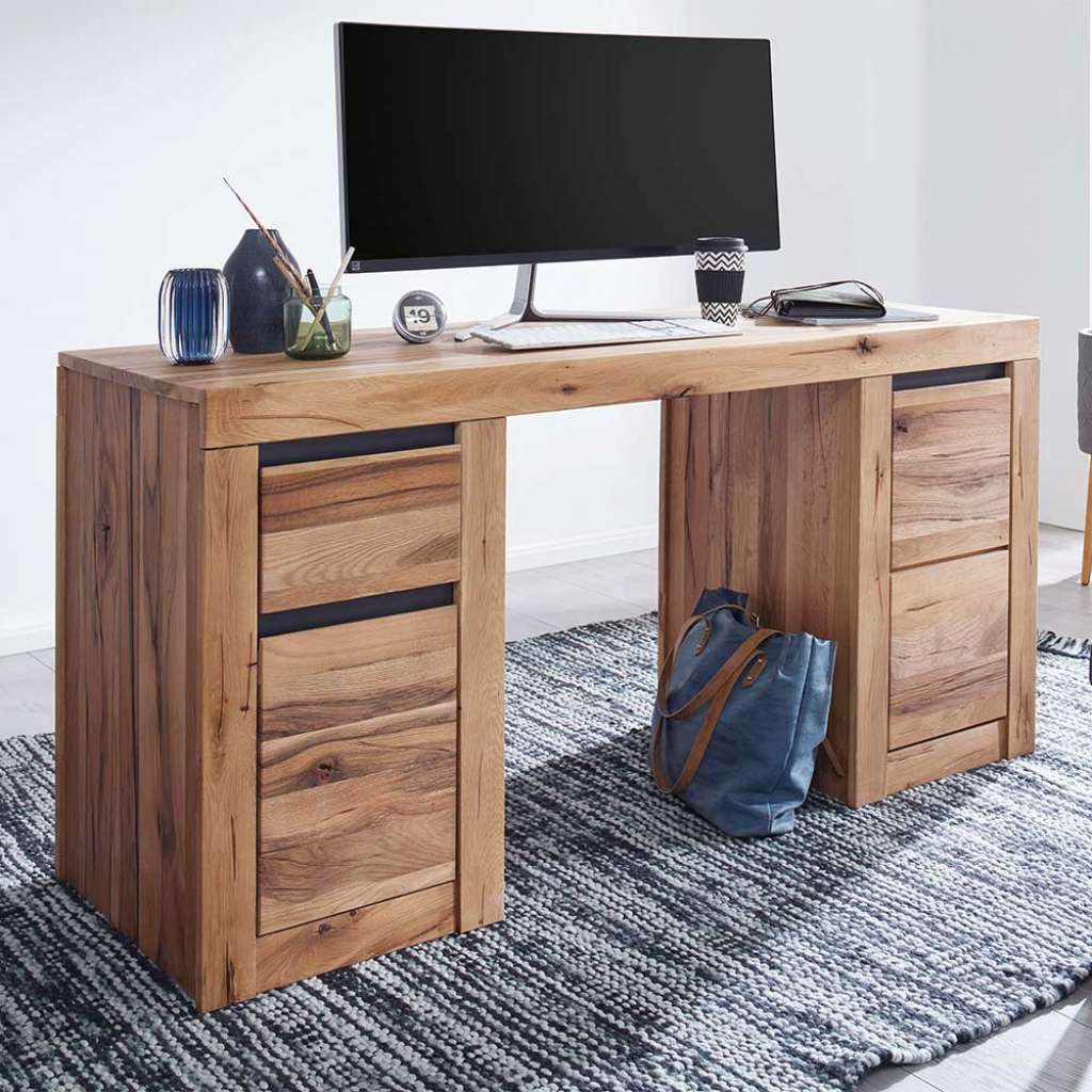 Echtholztisch aus Zerreiche Massivholz Wildeiche Massivholz