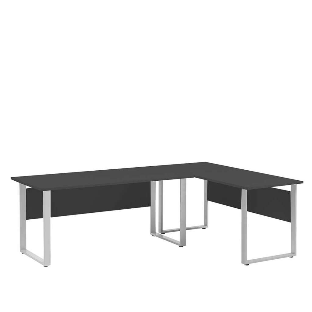Büroschreibtisch in Anthrazit 225 cm breit