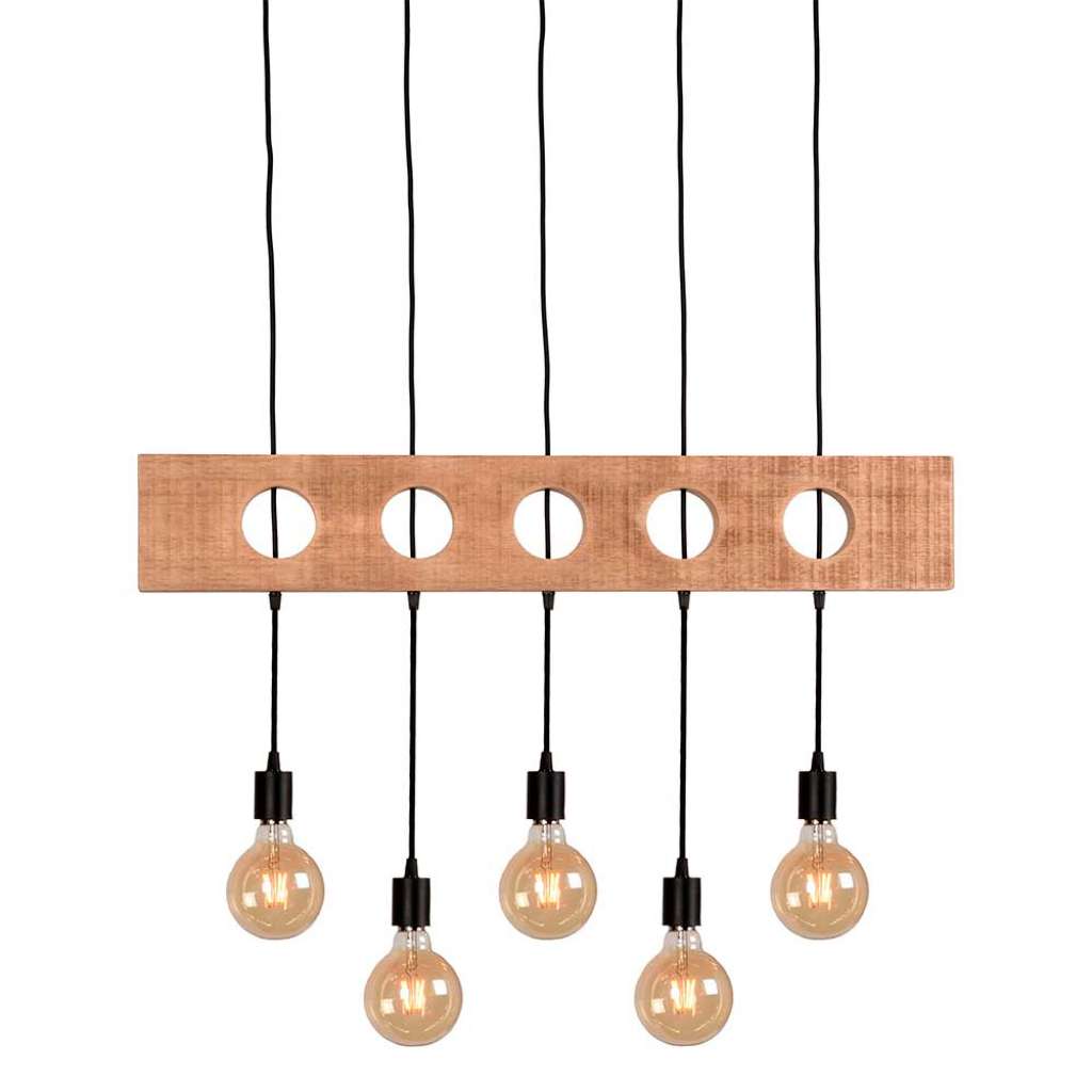 Pendelleuchte aus Mangobaum Massivholz modern