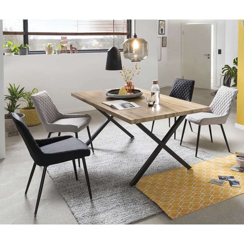 Essplatzgruppe in Wildeichefarben und Grau Loft Design (5-teilig)