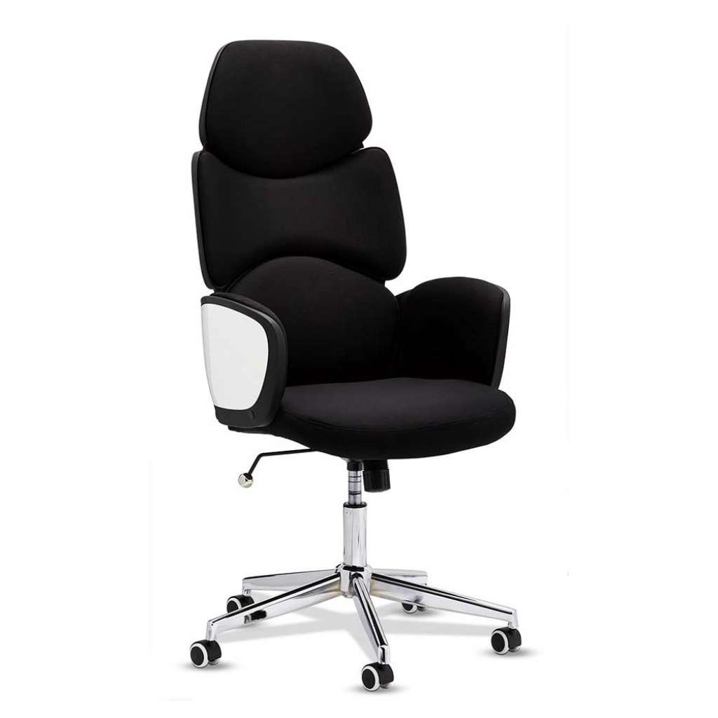 Bürodrehstuhl in Schwarz und Weiß hoher Lehne