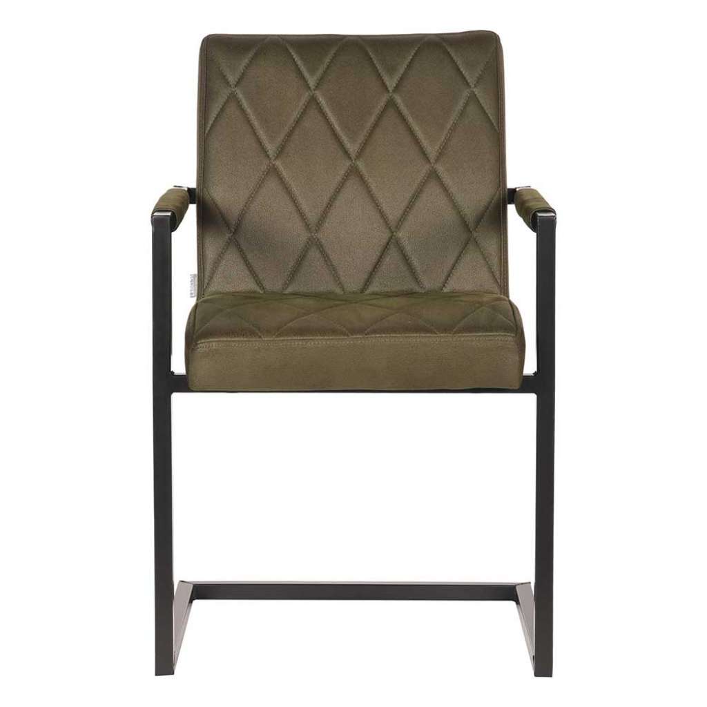 Armlehnenstuhl in Oliv Grün 50 cm Sitzhöhe