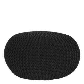 Strickpouf in Schwarz Skandi Design