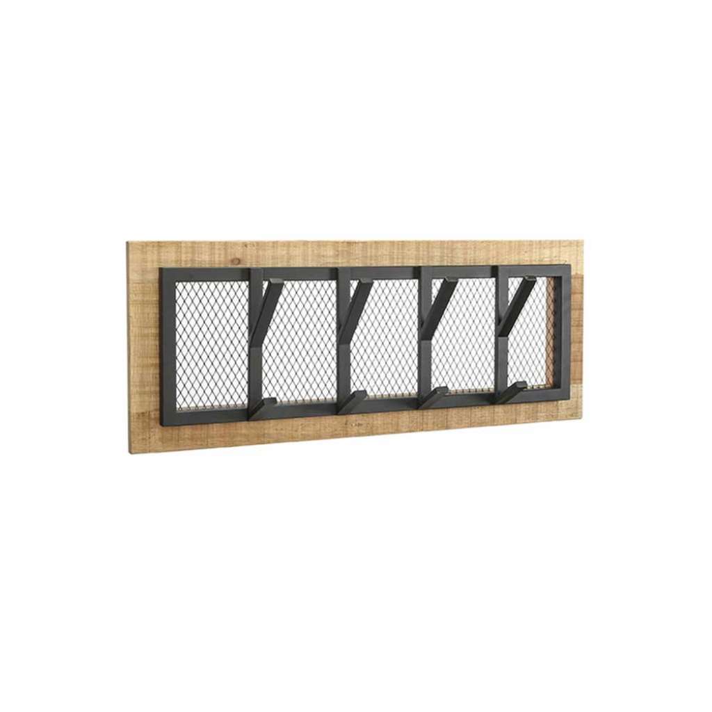 Garderobenhakenleiste mit 4 Kleiderhaken 75 cm breit