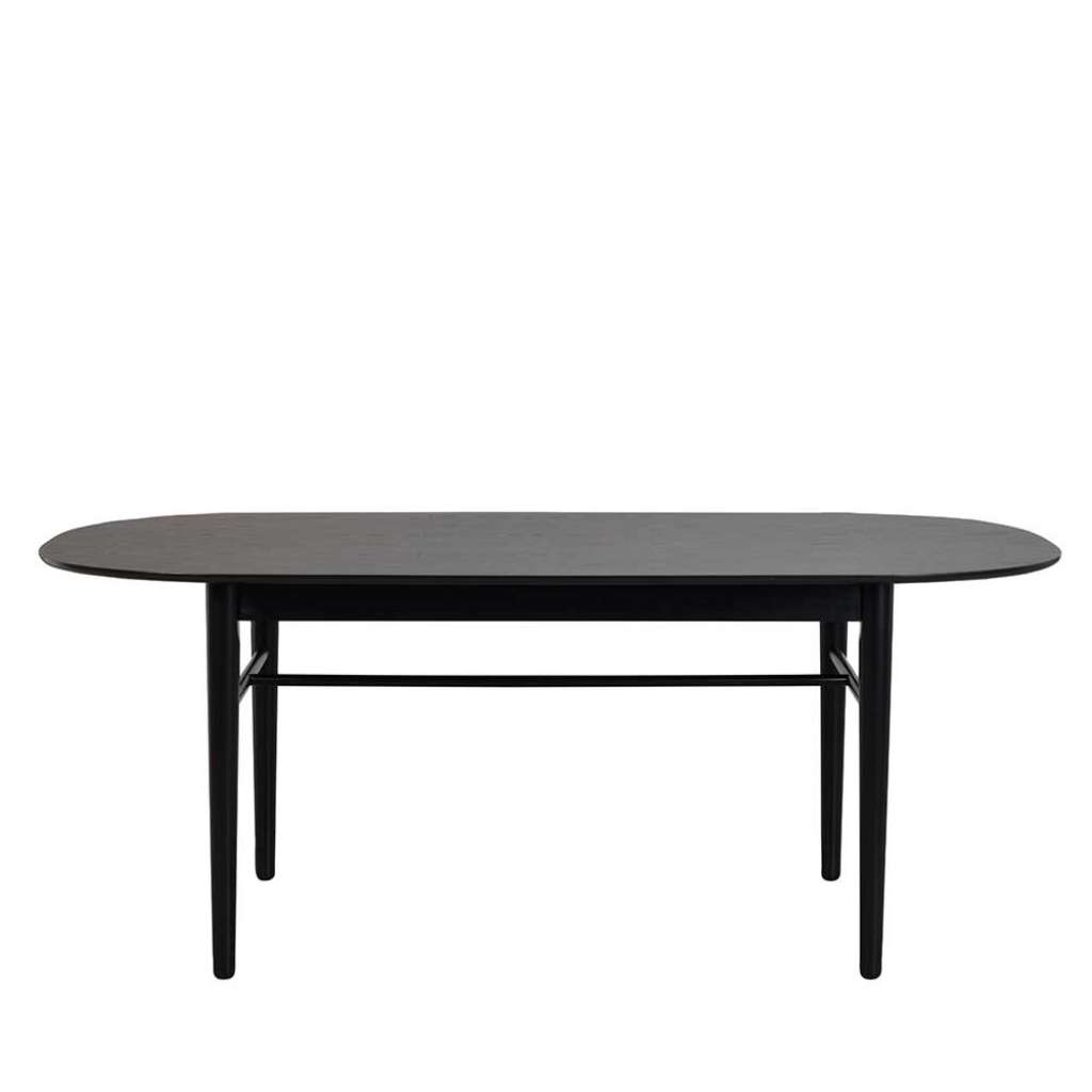 Schwarzer Tisch oval Skandi Design