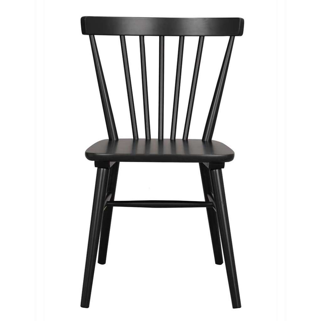 Küchenstühle in Schwarz Massivholz (2er Set)