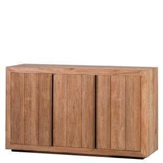 Sideboard aus teilmassivem Teakholz 90 cm hoch