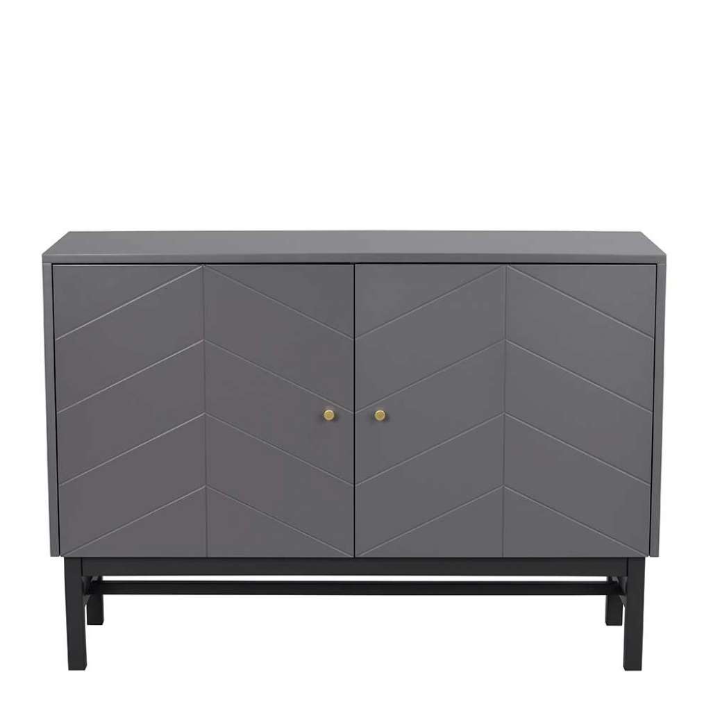 Türen Sideboard in Dunkelgrau Skandi Design