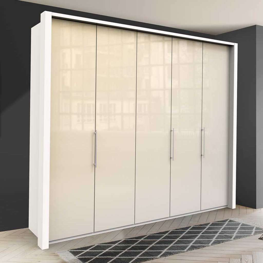 Schlafzimmerkleiderschrank in Cremefarben 3 türig