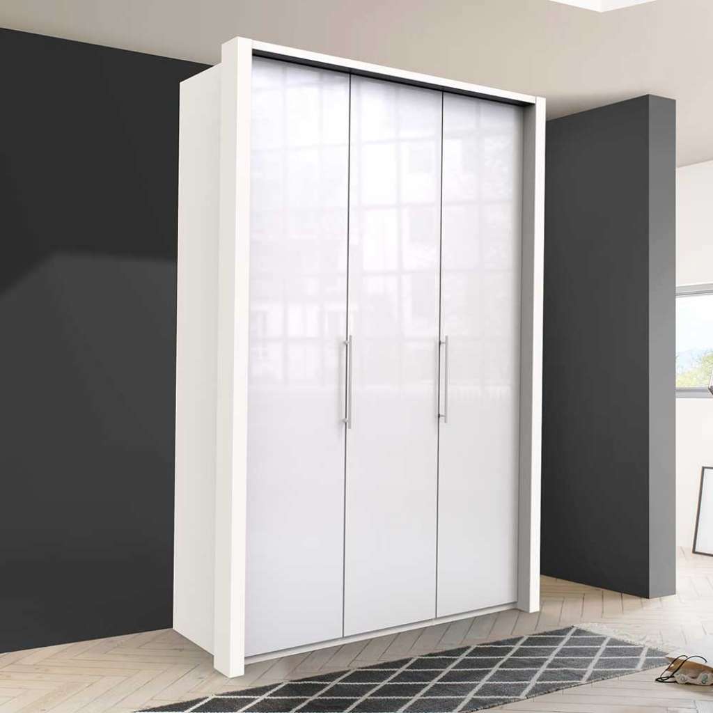 Kleiderschrank in Weiß glasbeschichtet