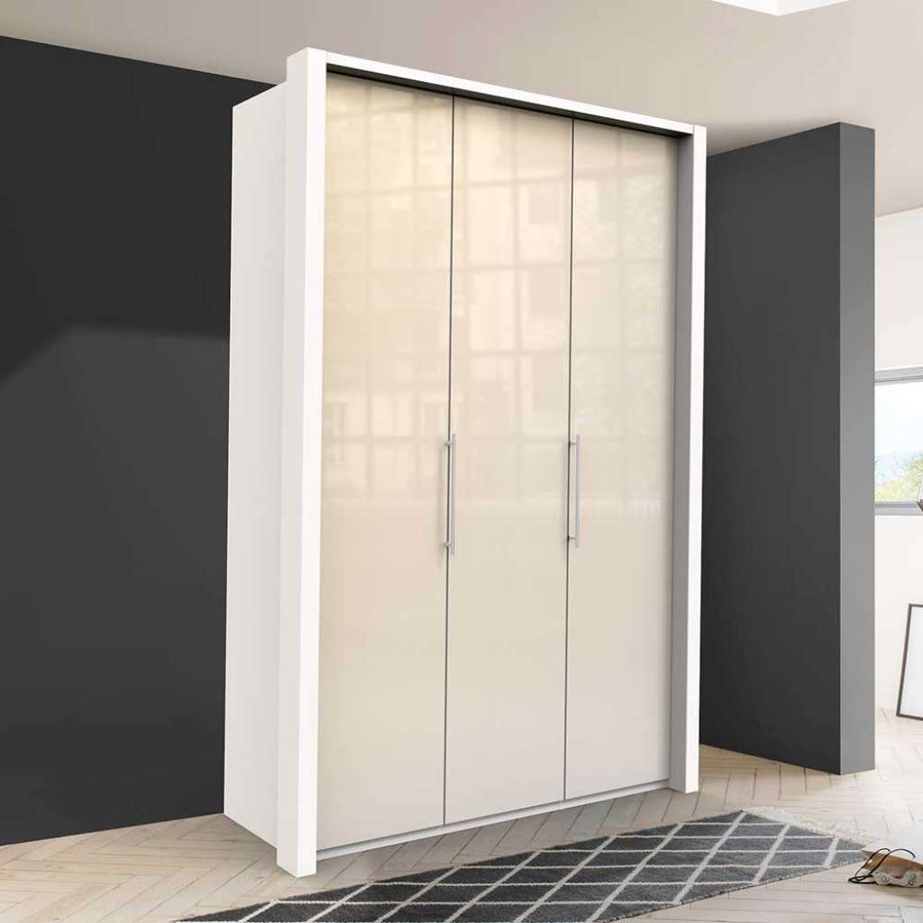 Schlafzimmerkleiderschrank in Cremefarben modernem Design