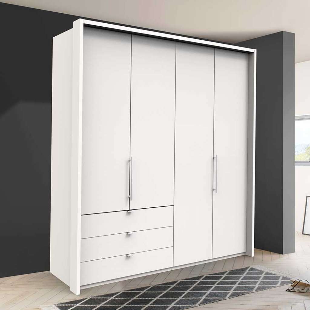 Kleiderschrank mit Falttüren Weiß