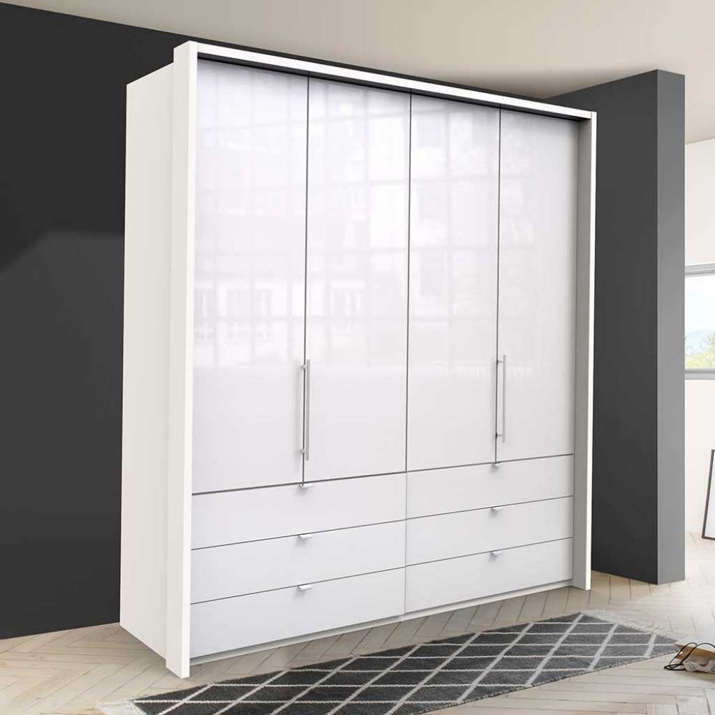 Schlafzimmerschrank glasbeschichtet Falttüren