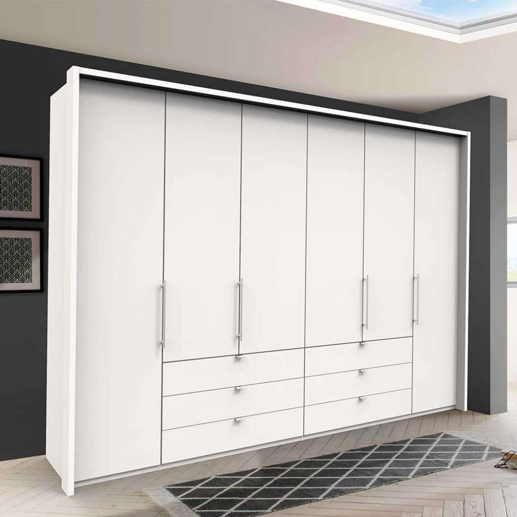 Schlafzimmerkleiderschrank in Weiß 4 türig