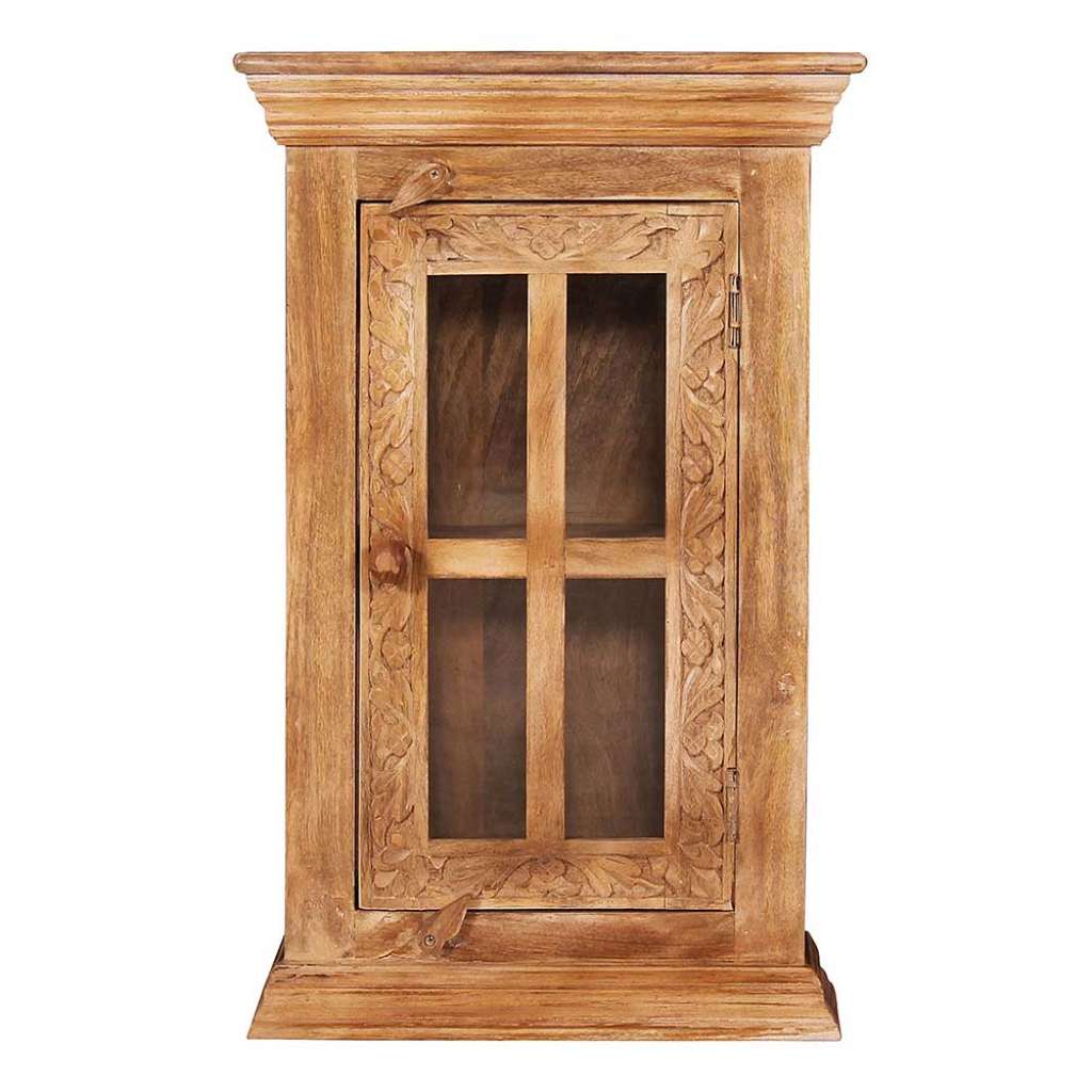 Bad Hängeschrank aus Mangobaum Massivholz handgearbeitet