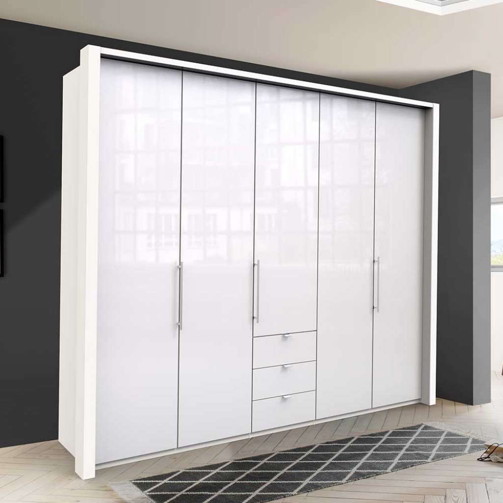 Weißer Schlafzimmerschrank 3 türig modern