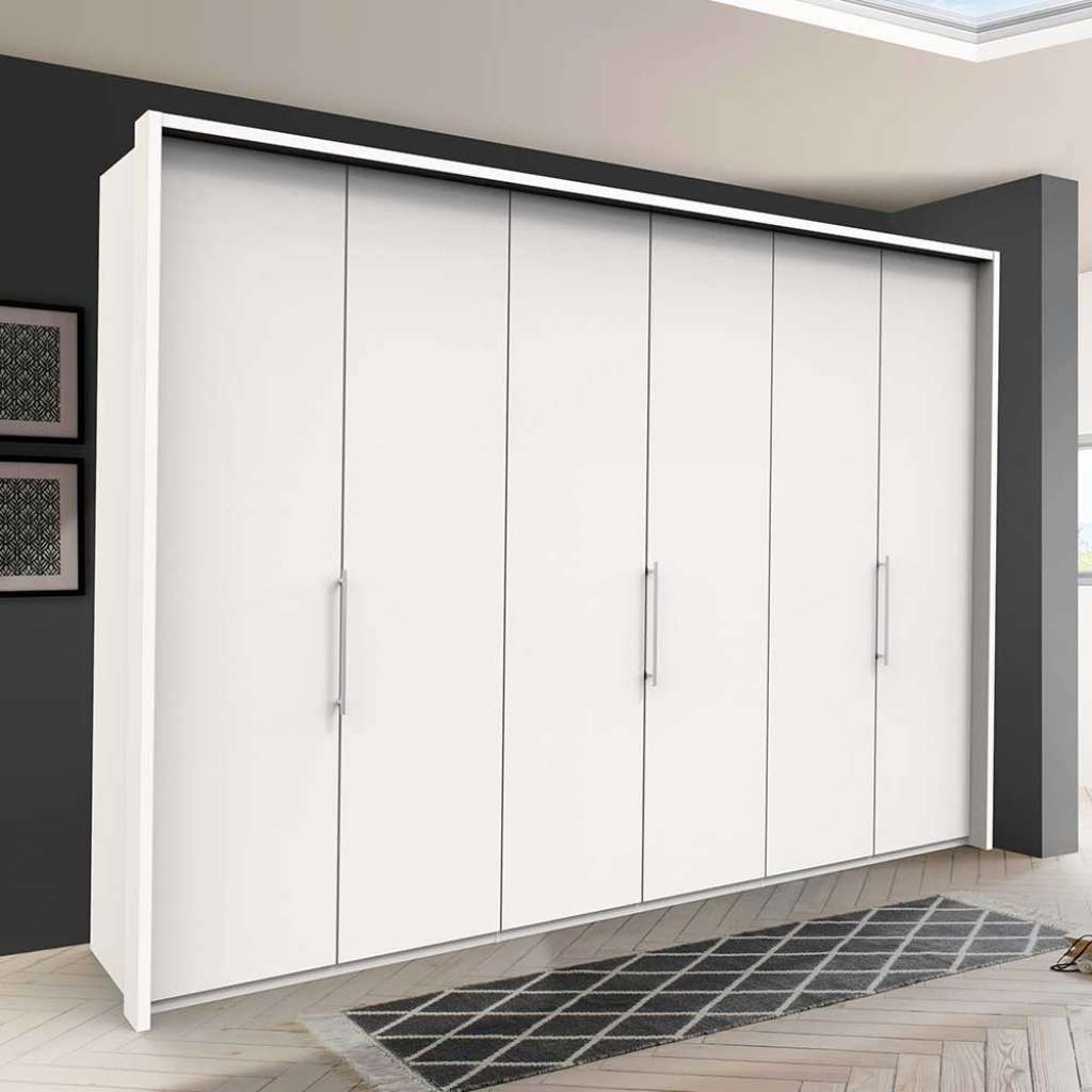 Moderner Kleiderschrank in Weiß 3 türig