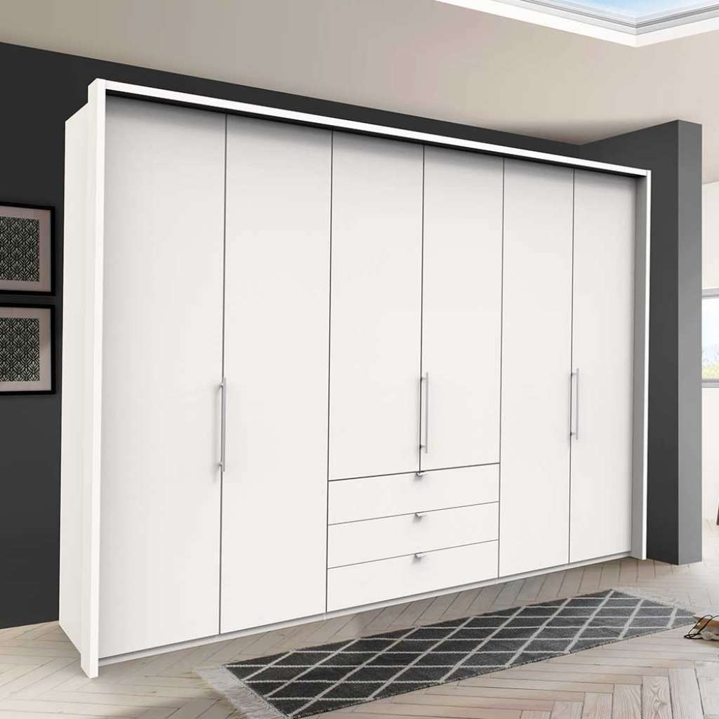 Moderner Schlafzimmerschrank mit Falttüren Weiß
