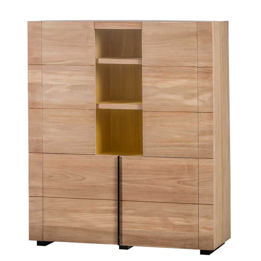 Wohnzimmer Schrank in Teakfarben 150 cm hoch