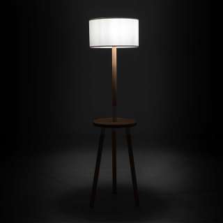 Stehlampe in Buchefarben und Weiß Skandi Design