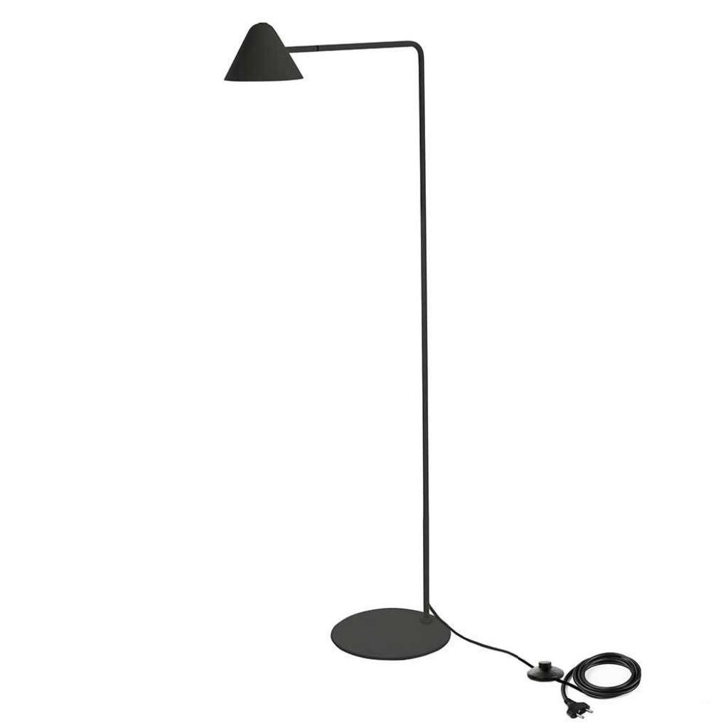 Schwarze Stehleuchte aus Metall 130 cm hoch