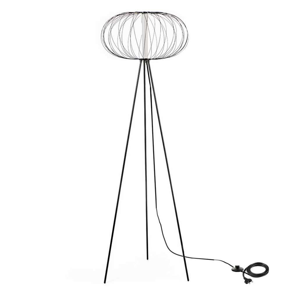Stehlampe in Schwarz 150 cm hoch
