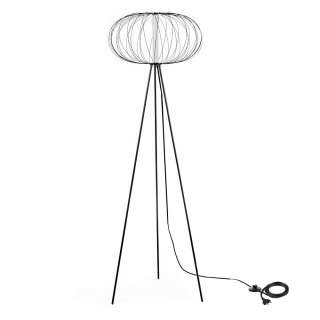 Stehlampe in Schwarz 150 cm hoch