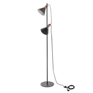 Stehlampe in Schwarz und Messingfarben modern